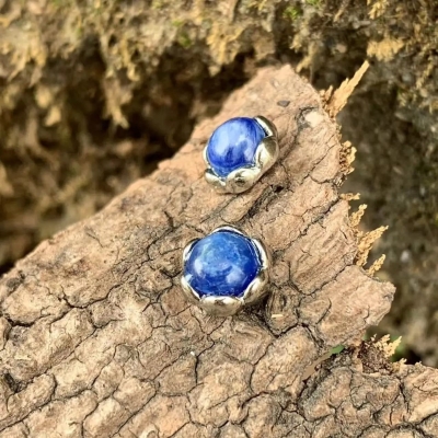 Boucles d'oreilles en Cyanite bleue