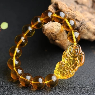 Bracelet Feng Shui Pixiu en Citrine