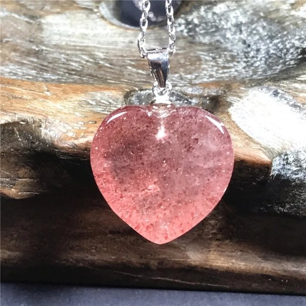 Pendentif en Quartz Fraise