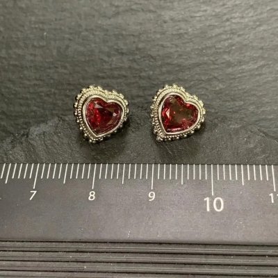 Boucles d'oreilles en argent et Grenat