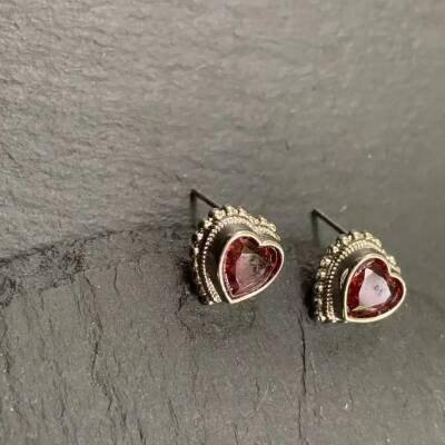 Boucles d'oreilles en argent et Grenat