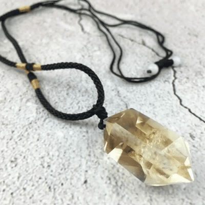 Pendentif pointe en Citrine