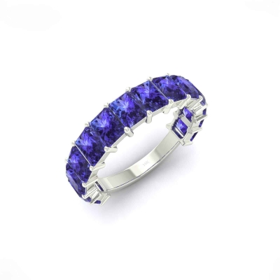 Bague en or blanc et Tanzanite