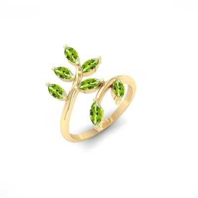 Bague en or jaune et Péridot
