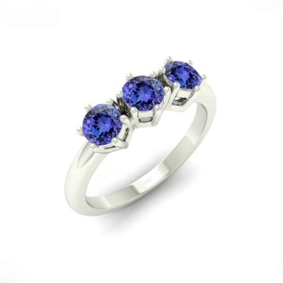 Bague en or rose et Tanzanite