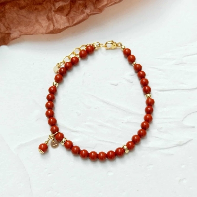 Bracelet en Jaspe rouge pour femme