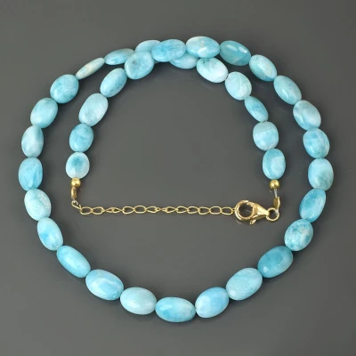Collier en véritable pierre de Larimar