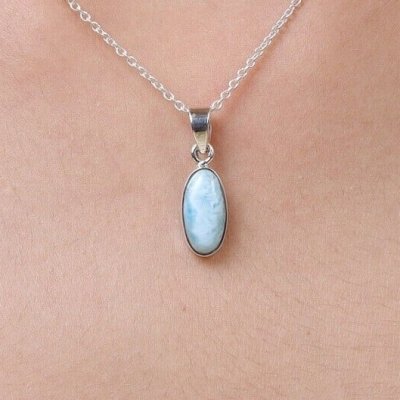 Pendentif en argent et Larimar pour femme