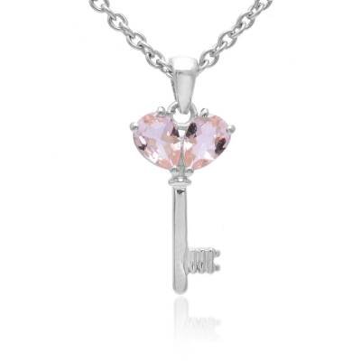 Pendentif en argent et Morganite