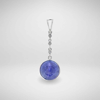 Pendentif en or blanc et Tanzanite