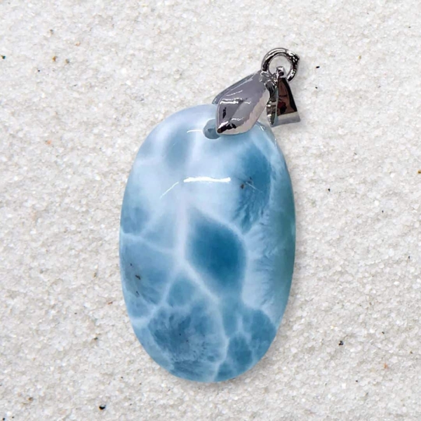 Pendentif en pierre de Larimar