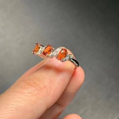 Bague en Grenat spessartite