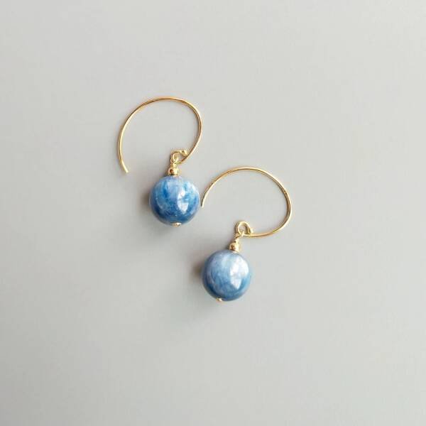 Boucles d'oreilles avec perles de cyanite