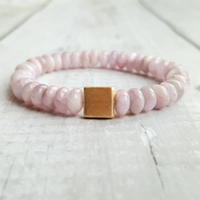 Bracelet en Kunzite rose