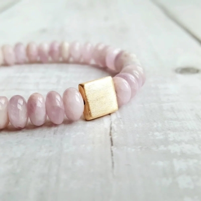 Bracelet en Kunzite rose