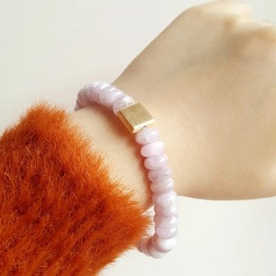 Bracelet en Kunzite rose
