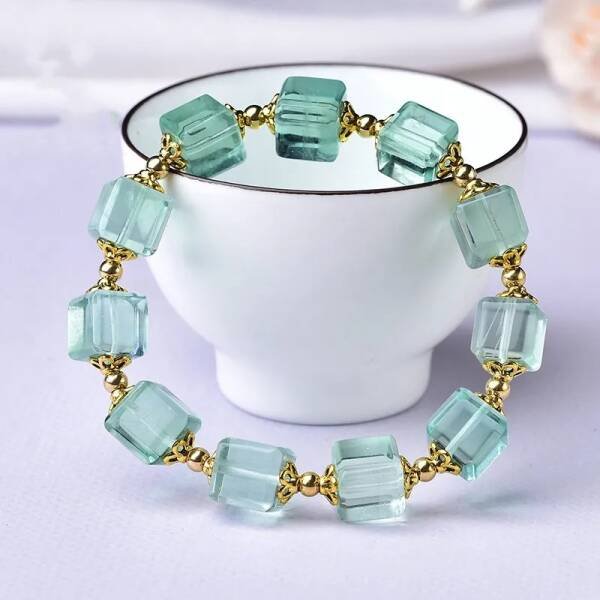 Bracelet en fluorite verte