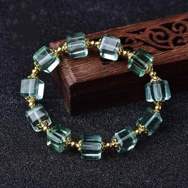 Bracelet en fluorite verte