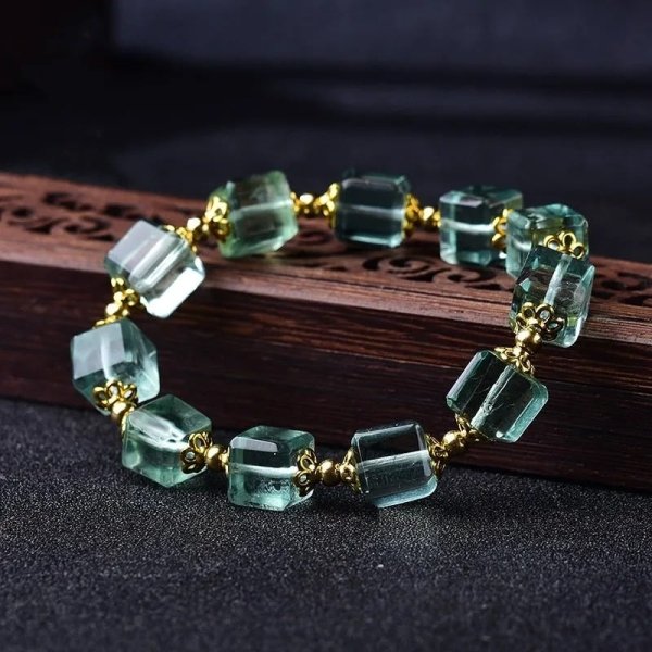 Bracelet en fluorite verte