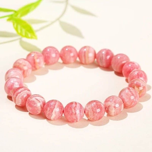 Bracelet en pierre de Rhodochrosite