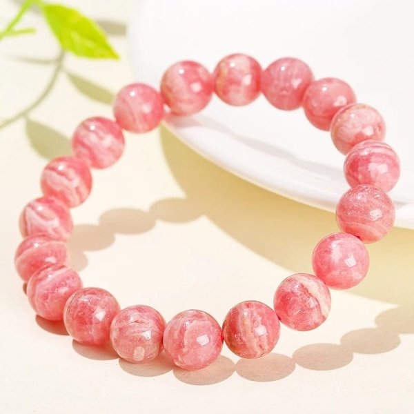 Bracelet en pierre de Rhodochrosite