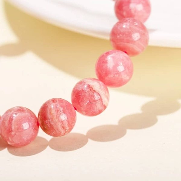 Bracelet en pierre de Rhodochrosite