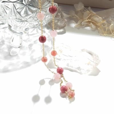Collier avec Rhodochrosite