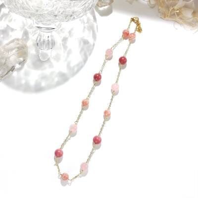 Collier avec Rhodochrosite