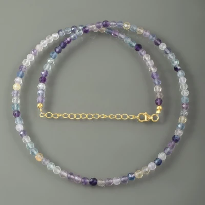 Collier en fluorite arc-en-ciel