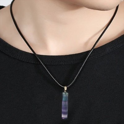 Pendentif en fluorite multicolore