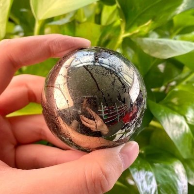 Sphère feng shui en pyrite