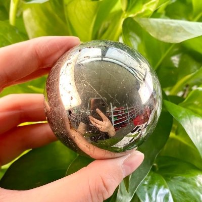 Sphère feng shui en pyrite