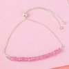 Bracelet en argent et morganite rose