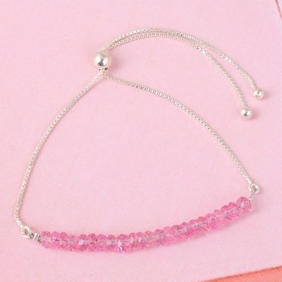 Bracelet en argent et morganite rose