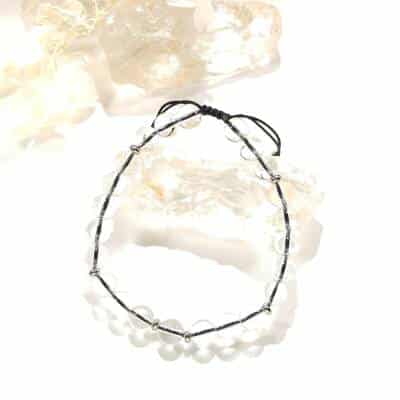 Bracelet en cristal de roche pour homme