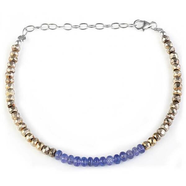 Bracelet en pyrite et tanzanite