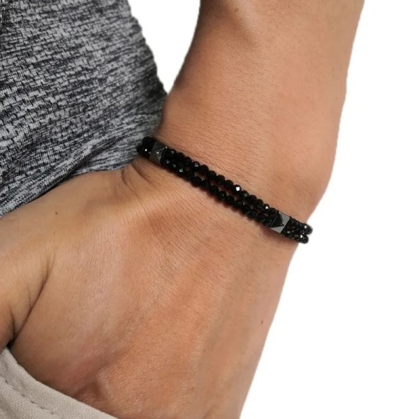 Bracelet en spinelle noir pour homme