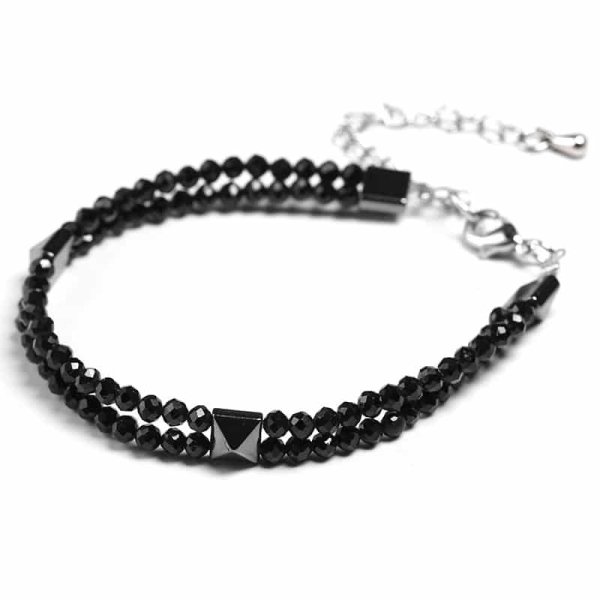 Bracelet en spinelle noir pour homme