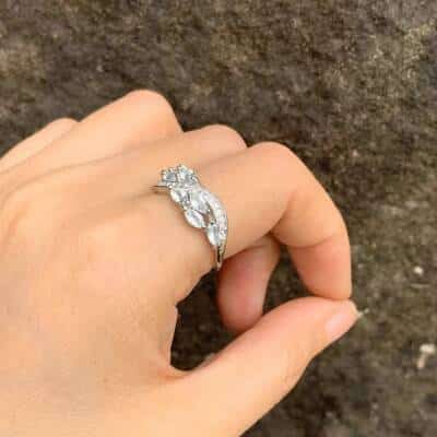 Bague réglable en cristal de roche