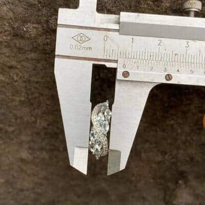 Bague réglable en cristal de roche