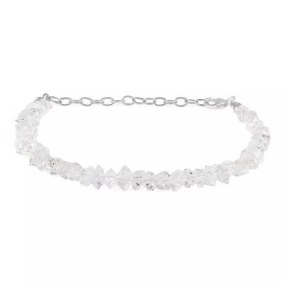 Bracelet en argent et diamant d'herkimer