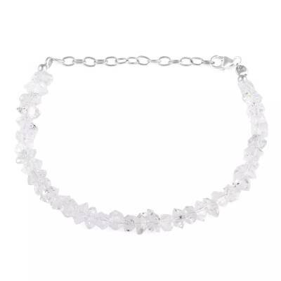 Bracelet en argent et diamant d'herkimer