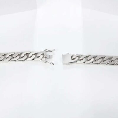 Bracelet en argent avec onyx noir pour homme