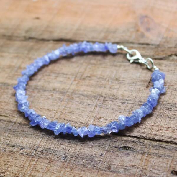 Bracelet en pierre tanzanite pour homme et femme