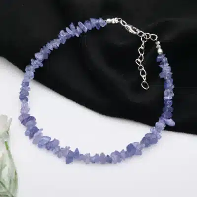 Bracelet en pierre tanzanite pour homme et femme
