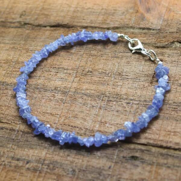 Bracelet en pierre tanzanite pour homme et femme