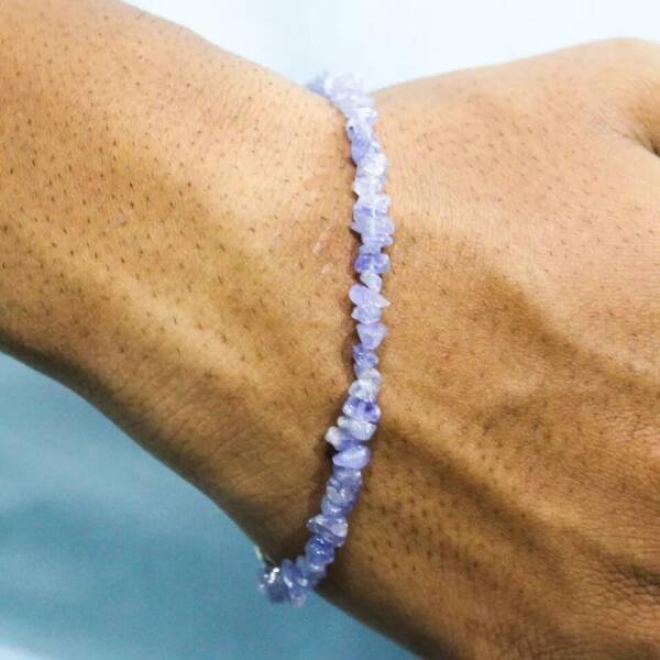 Bracelet en pierre tanzanite pour homme et femme