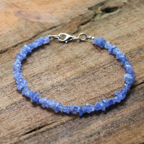 Bracelet en pierre tanzanite pour homme et femme