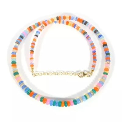Collier en perles d'opale Welo multicolore