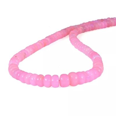 Collier en perles d'opale rose